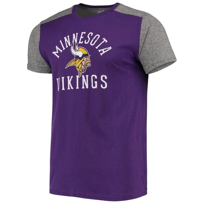 Shop Majestic Threads Purple/gray Minnesota Vikings Field Goal Slub T-shirt