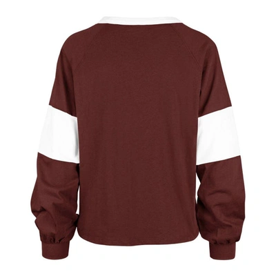 Shop 47 '  Crimson Oklahoma Sooners Upside Rhea Raglan Long Sleeve T-shirt