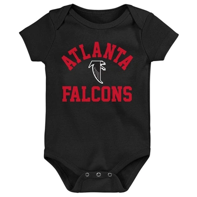 Shop Outerstuff Newborn & Infant Red/black/heather Gray Atlanta Falcons Three-pack Eat, Sleep & Drool Retro Bodysuit