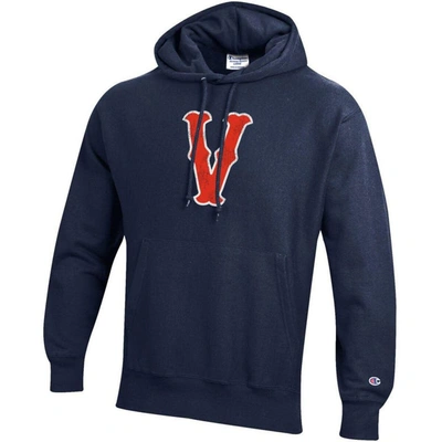 Shop Champion Navy Virginia Cavaliers Vintage Vault Logo Reverse Weave Pullover Hoodie