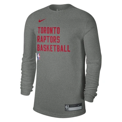 Shop Nike Unisex  Heather Gray Toronto Raptors 2023/24 Legend On-court Practice Long Sleeve T-shirt