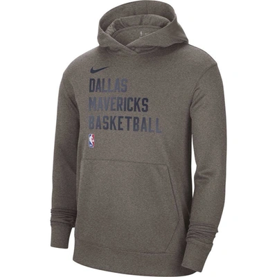 Shop Nike Unisex  Gray Dallas Mavericks 2023/24 Performance Spotlight On-court Practice Pullover Hoodie