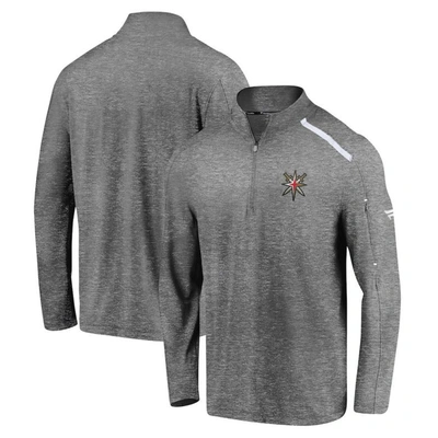 Shop Fanatics Branded Heathered Gray Vegas Golden Knights Special Edition Quarter-zip Jacket In Heather Gray