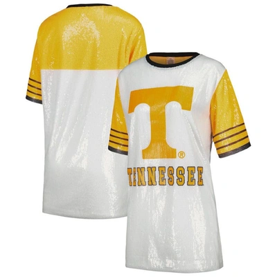 Shop Gameday Couture White Tennessee Volunteers Chic Full Sequin Jersey Dress