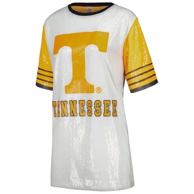Shop Gameday Couture White Tennessee Volunteers Chic Full Sequin Jersey Dress