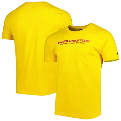 Shop New Era Gold Washington Commanders League Tonal T-shirt