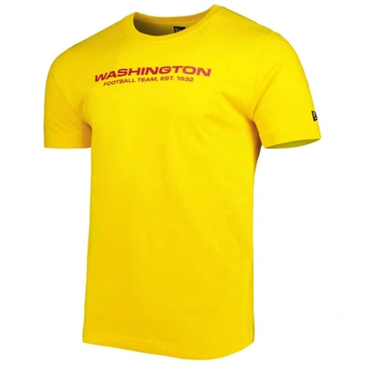 Shop New Era Gold Washington Commanders League Tonal T-shirt