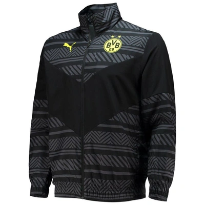 Shop Puma Black Borussia Dortmund 2022/23 Pre-match Full-zip Jacket