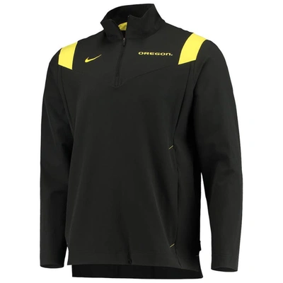 Shop Nike Black Oregon Ducks 2021 Team Coach Quarter-zip Jacket