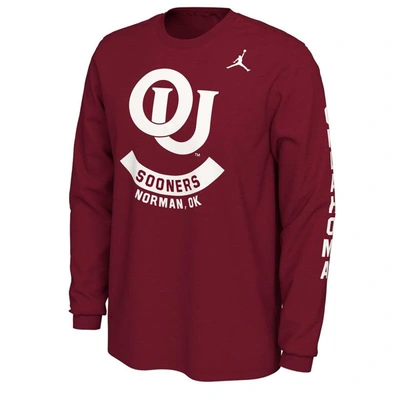 Shop Jordan Brand Crimson Oklahoma Sooners Team Vault Logo T-shirt