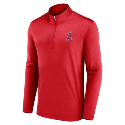 Shop Fanatics Branded Red Los Angeles Angels Underdog Mindset Quarter-zip Jacket