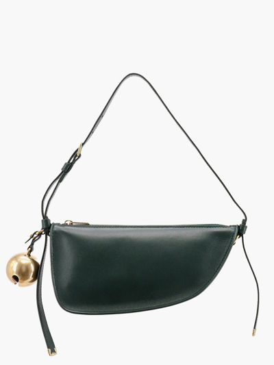 Shop Burberry Woman Shield Woman Green Shoulder Bags