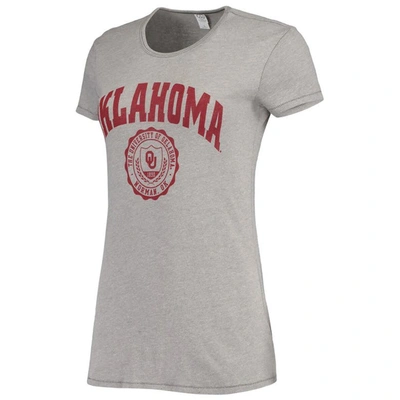 Shop Alternative Apparel Heathered Gray Oklahoma Sooners Keepsake College Seal T-shirt In Heather Gray