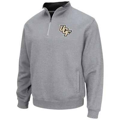 Shop Colosseum Heathered Gray Ucf Knights Tortugas Team Logo Quarter-zip Jacket In Heather Gray