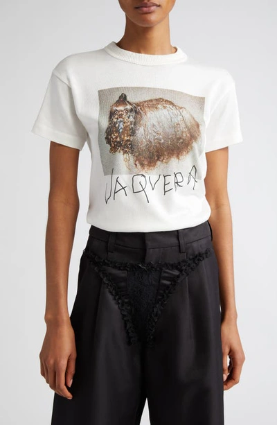 Shop Vaquera Dirty Dog Graphic T-shirt In White