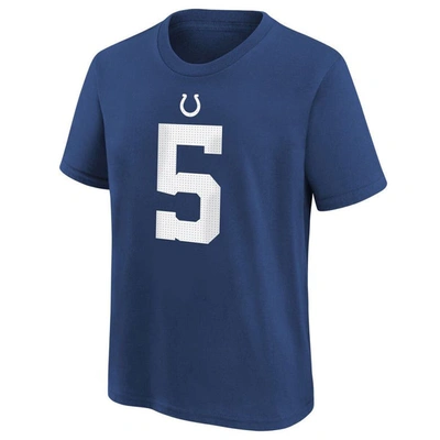 Shop Nike Youth  Anthony Richardson Royal Indianapolis Colts Player Name & Number T-shirt