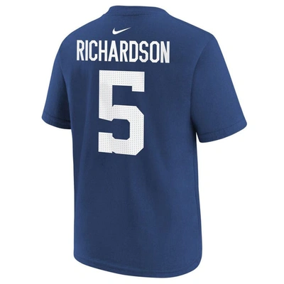 Shop Nike Youth  Anthony Richardson Royal Indianapolis Colts Player Name & Number T-shirt