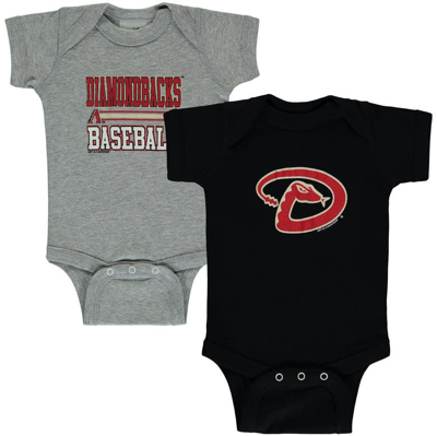 Shop Soft As A Grape Newborn & Infant  Black/gray Arizona Diamondbacks 2-piece Body Suit