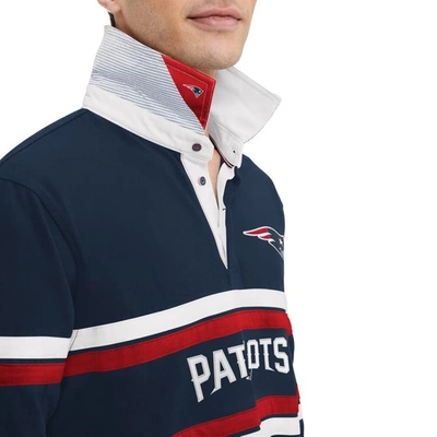 Shop Tommy Hilfiger Navy New England Patriots Cory Varsity Rugby Long Sleeve T-shirt