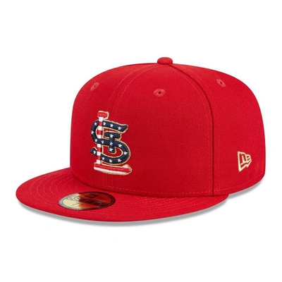 Shop New Era Red St. Louis Cardinals 2023 Fourth Of July 59fifty Fitted Hat