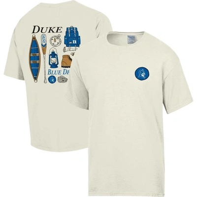 Shop Comfort Wash Cream Duke Blue Devils Camping Trip T-shirt