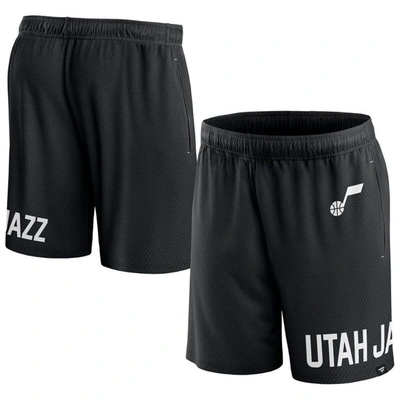 Shop Fanatics Branded Black Utah Jazz Free Throw Mesh Shorts