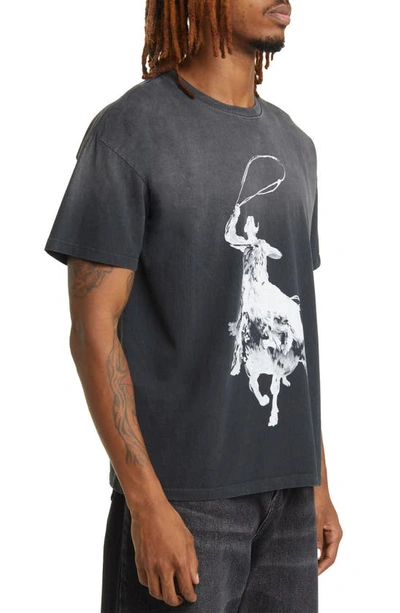 Shop One Of These Days Reward Graphic T-shirt In Washed Black
