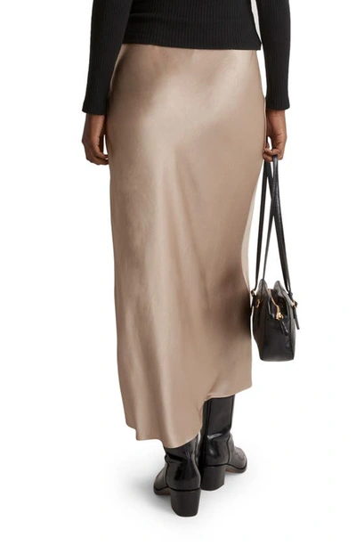 Shop Madewell Satin Slip Skirt In Matchstick