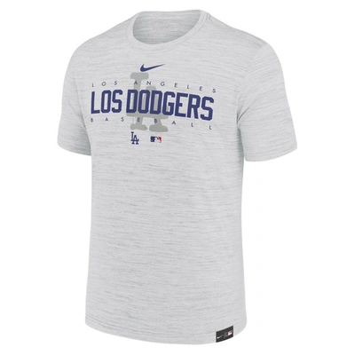 Shop Nike Gray Los Angeles Dodgers City Connect Velocity Practice Performance T-shirt