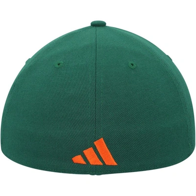Shop Adidas Originals Adidas Green Miami Hurricanes Vault Slouch Flex Hat