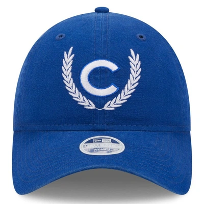 Shop New Era Royal Chicago Cubs Leaves 9twenty Adjustable Hat