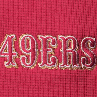 Shop Dunbrooke Scarlet San Francisco 49ers Logo Maverick Thermal Henley Long Sleeve T-shirt
