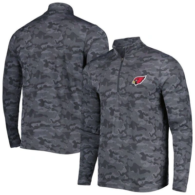 Shop Antigua Black Arizona Cardinals Brigade Quarter-zip Sweatshirt