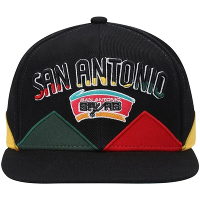 Shop Mitchell & Ness Black San Antonio Spurs Hardwood Classics Black History Month Snapback Hat