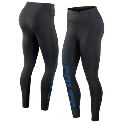 Shop Nike Black Indianapolis Colts Yard Line Crossover Leggings