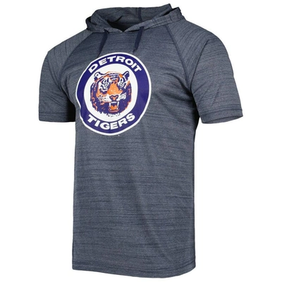 Shop Stitches Navy Detroit Tigers Space-dye Raglan Hoodie T-shirt