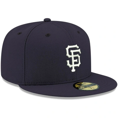 Shop New Era Navy San Francisco Giants White Logo 59fifty Fitted Hat