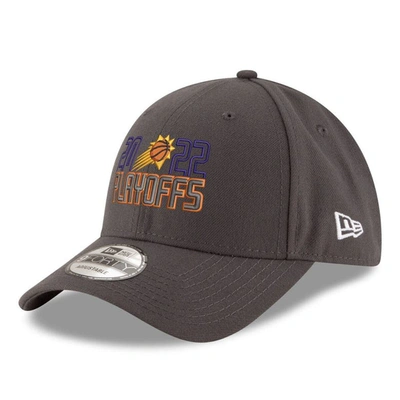 Shop New Era Gray Phoenix Suns 2022 Nba Playoffs Bubble Letter 9forty Adjustable Hat