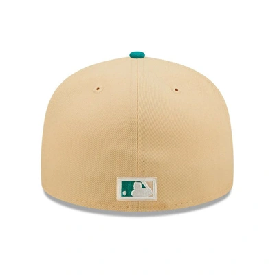 New Era Men's  Natural, Teal Pittsburgh Pirates Mango Forest 59fifty Fitted Hat In Natural