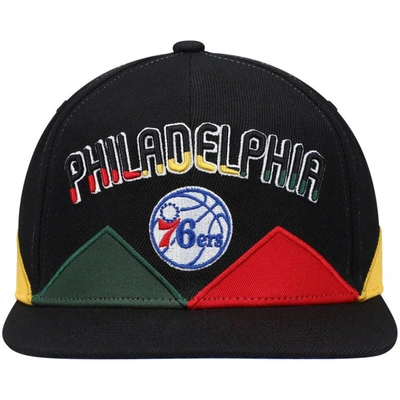 Shop Mitchell & Ness Black Philadelphia 76ers Black History Month Snapback Hat
