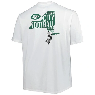 Shop Fanatics Branded White New York Jets Big & Tall Hometown Collection Hot Shot T-shirt