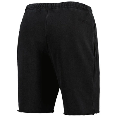Shop Mitchell & Ness Black Philadelphia 76ers French Terry Tonal Fleece Shorts