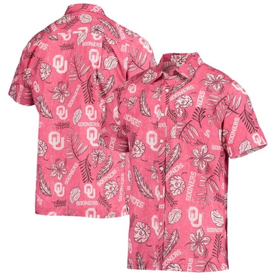 Shop Wes & Willy Crimson Oklahoma Sooners Vintage Floral Button-up Shirt