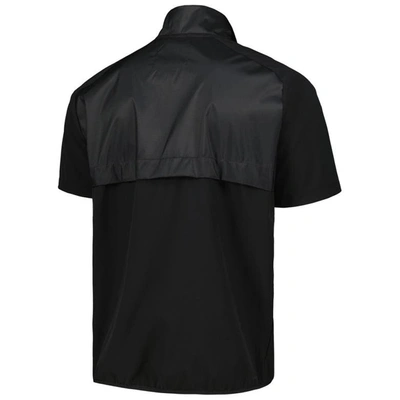 Shop Adidas Originals Adidas Black Boston College Eagles Sideline Aeroready Raglan Short Sleeve Quarter-zip Jacket