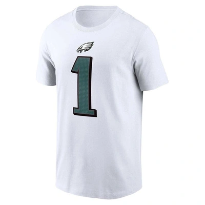 Shop Nike Jalen Hurts  White Philadelphia Eagles  Player Name & Number T-shirt