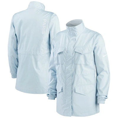 Shop Nike Light Blue Paris Saint-germain M65 Woven Full-zip Jacket