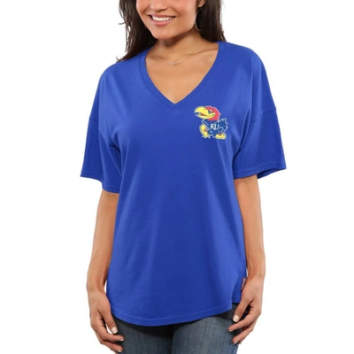 Shop Spirit Jersey Royal Kansas Jayhawks  Oversized T-shirt