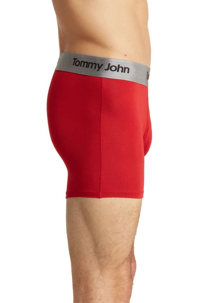 Shop Tommy John Second Skin Boxer Briefs In Emboldened Red