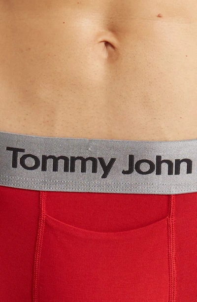 Shop Tommy John Second Skin Boxer Briefs In Emboldened Red