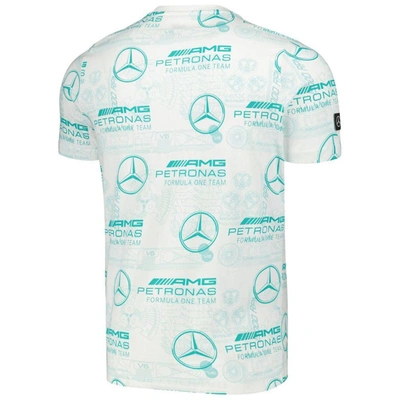 Shop Puma White Mercedes-amg Petronas F1 Team Allover Print T-shirt